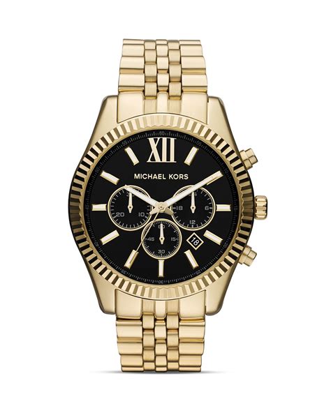 lexington gold michael kors|Michael Kors lexington chronograph watch.